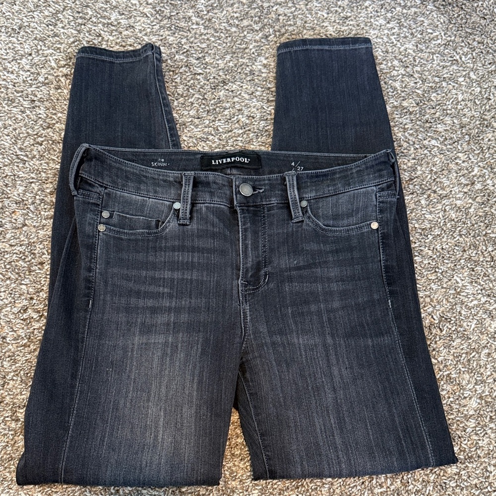 Liverpool Women's Dark Gray Skinny Jeans